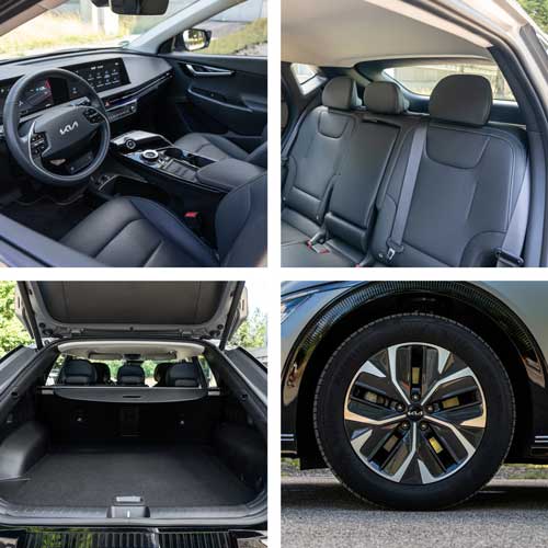 Kia EV6 com excelente eficiência. O preço mínimo é de 56 450 euros.